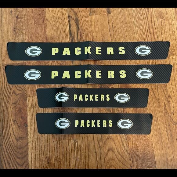 Green Bay Packers threshold protector in Black, yellow and Green set of 4 NWT - Picture 1 of 12